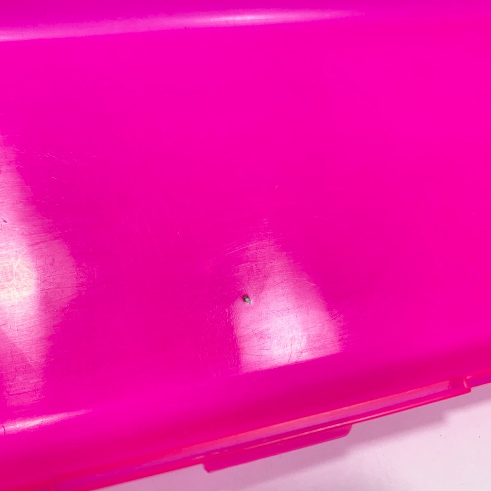 Spacemaker VTG Frosted Hot Pink Pencil Box 13x5 - Picture 4 of 8